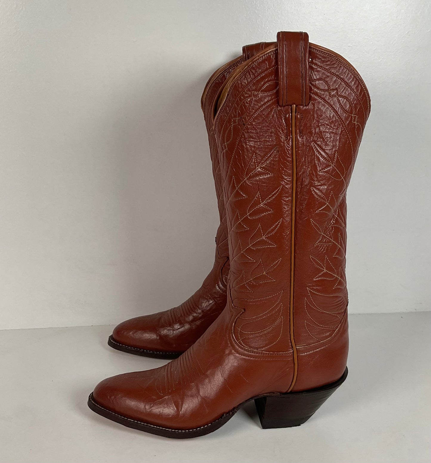 Vintage Tony Lama Cowgirl Boots | Brown | Men’s 5 B | Women’s 6
