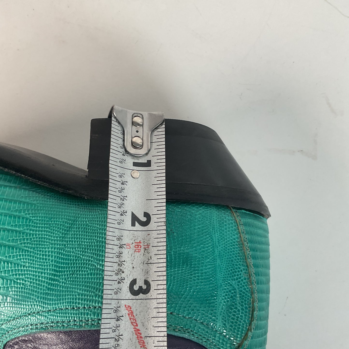 Dan Post Turquoise Cowgirl Boots 6 M Teju Lizard Vamp
