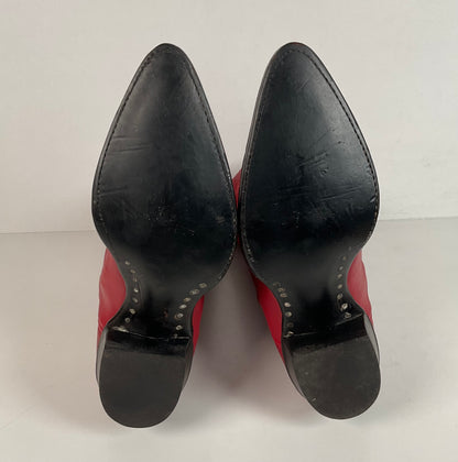 Vintage Sanders Cowgirl Boots | Ruby Red | Women’s 6.5 B