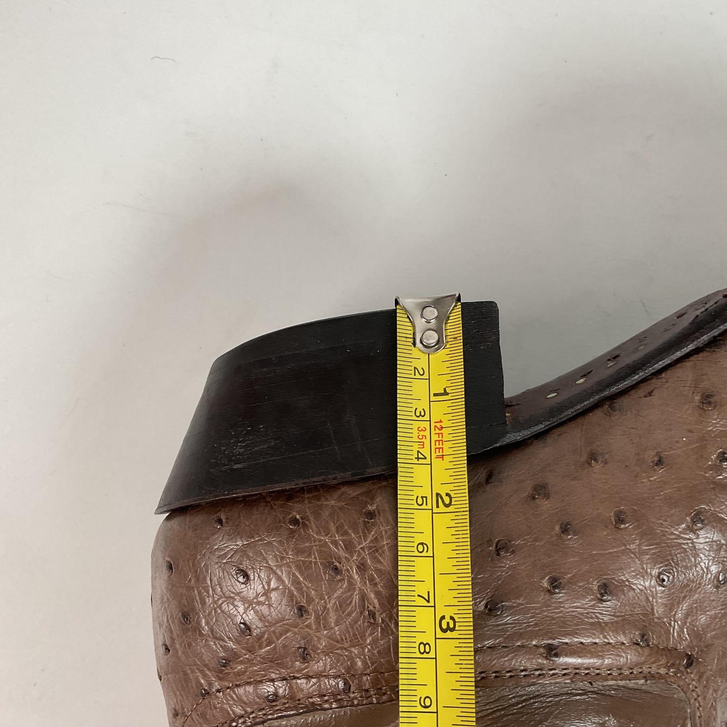 Justin Full Ostrich Quill Cowboy Boots 10 E USA Made Exotic