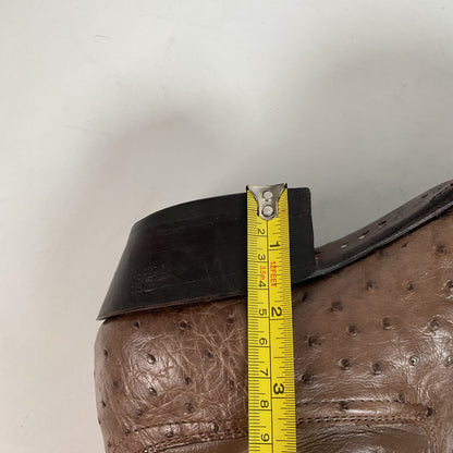 Justin Full Ostrich Quill Cowboy Boots 10 E USA Made Exotic