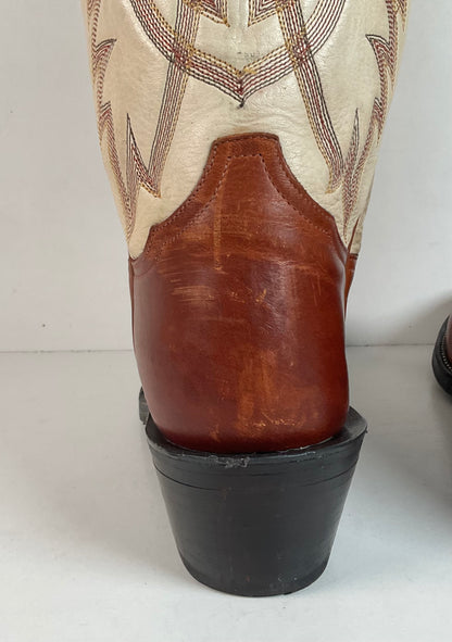 Tony Lama Buckaroo Cowboy Boots 12 D USA Made Sunset Renegade