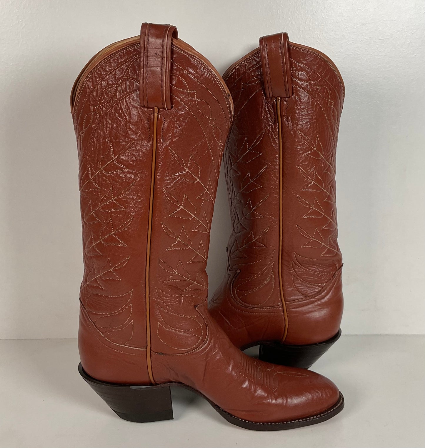 Vintage Tony Lama Cowgirl Boots | Brown | Men’s 5 B | Women’s 6