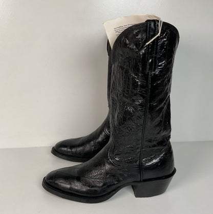 Vintage Nocona Full Eel Skin Cowboy Boots | Exotic | Men’s 5.5 | Women’s 6.5