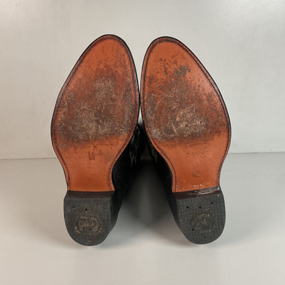 Tony Lama Smooth, Pin Quill Ostrich Cowboy Boots 8.5 EE Wingtip Exotic USA