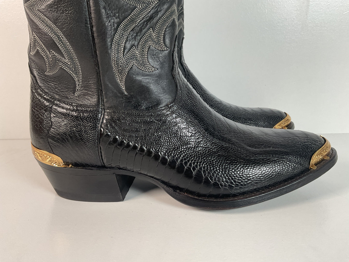 Vintage Nocona Ostrich Leg Cowboy Boots | Exotic | USA Made | 11 EE