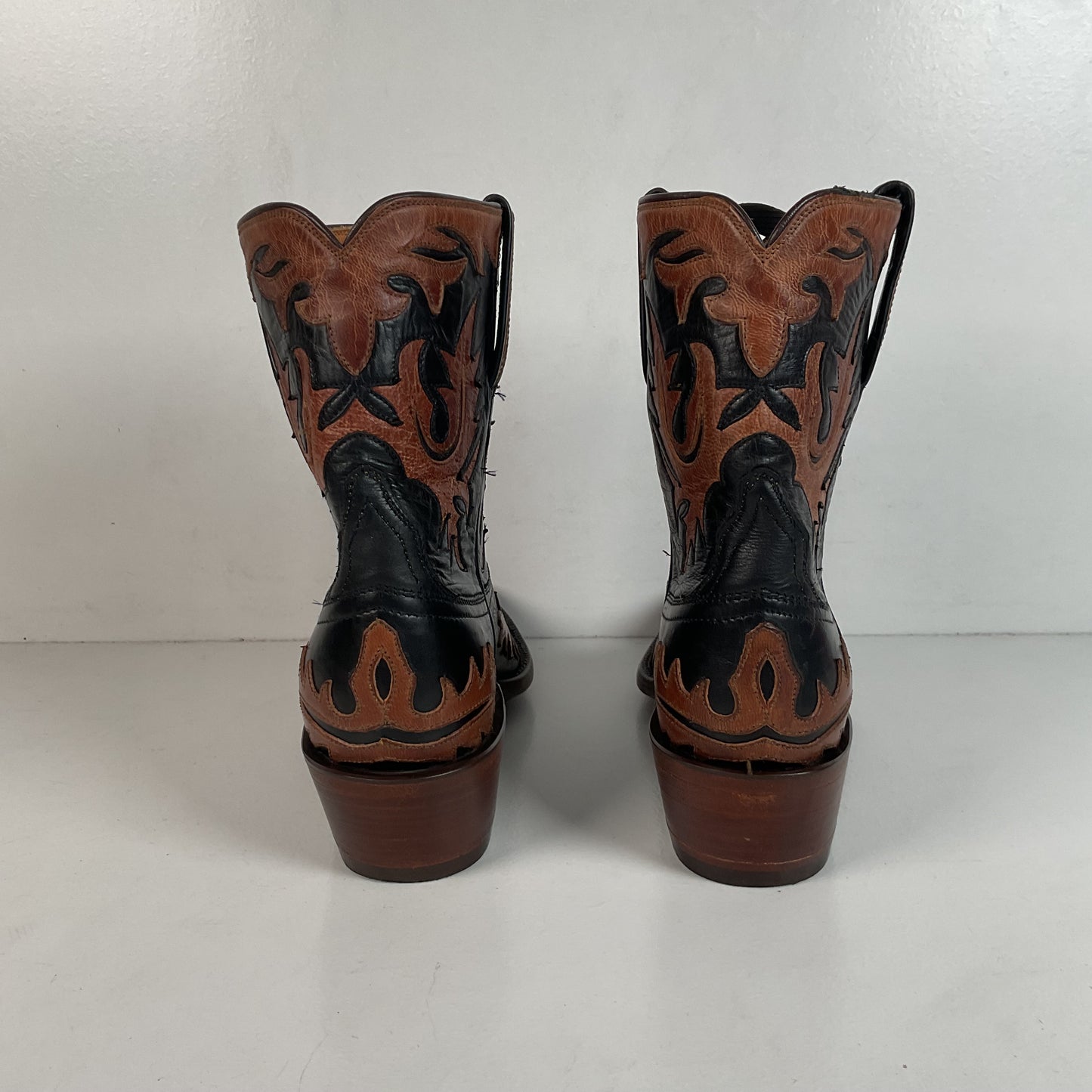 Lucchese Classics Handmade Tooled Cowgirl Boots 6.5 B Pee Wee Style
