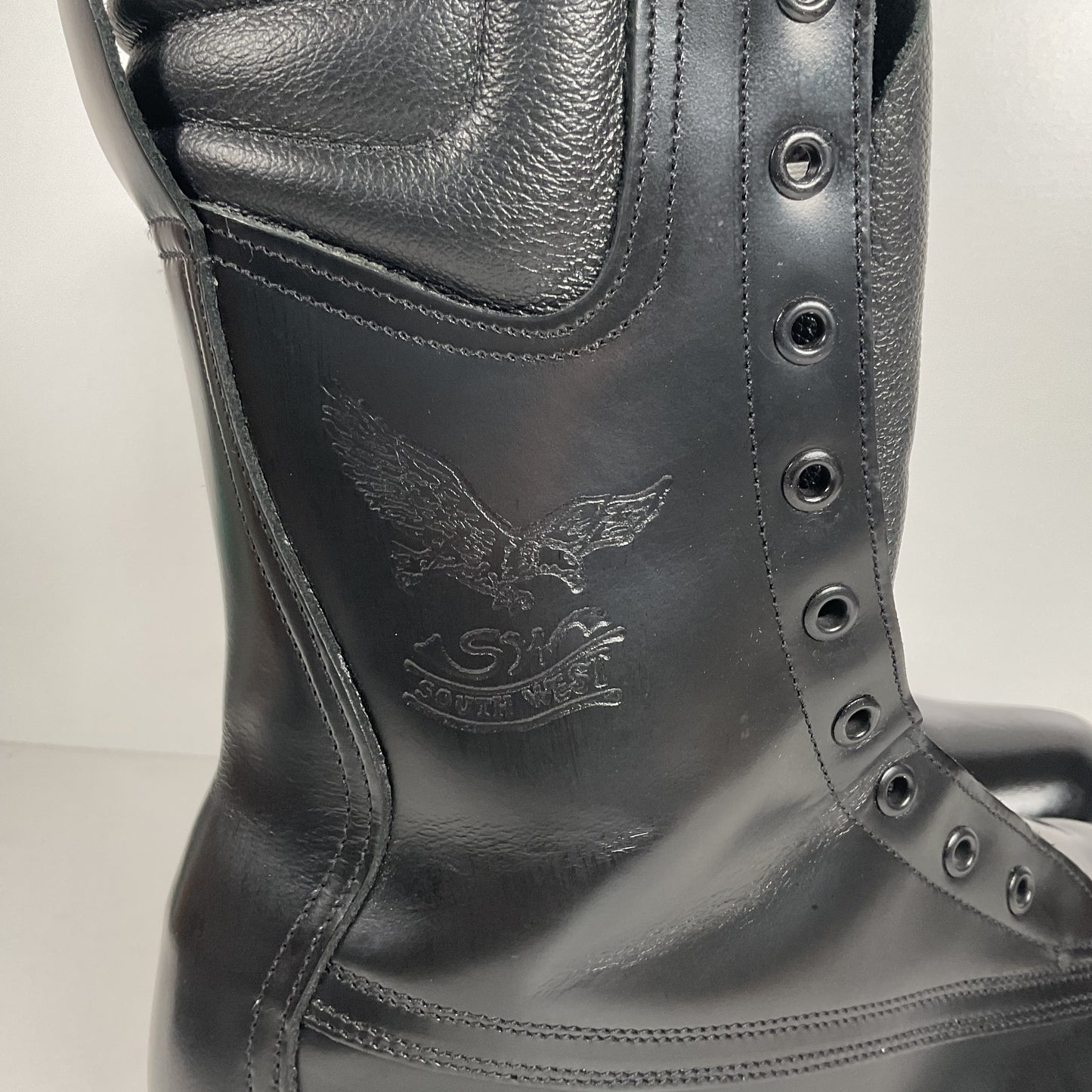 Southwest Boot Company | Glossy Patrol Boots | Soft Toe | USA Made | Men’s 13 D
