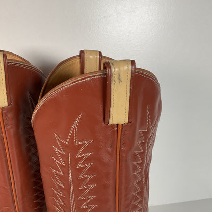 Vintage Tony Lama Urban Cowboy Boots | Teju Lizard Wingtip | Gold Label | 10 D