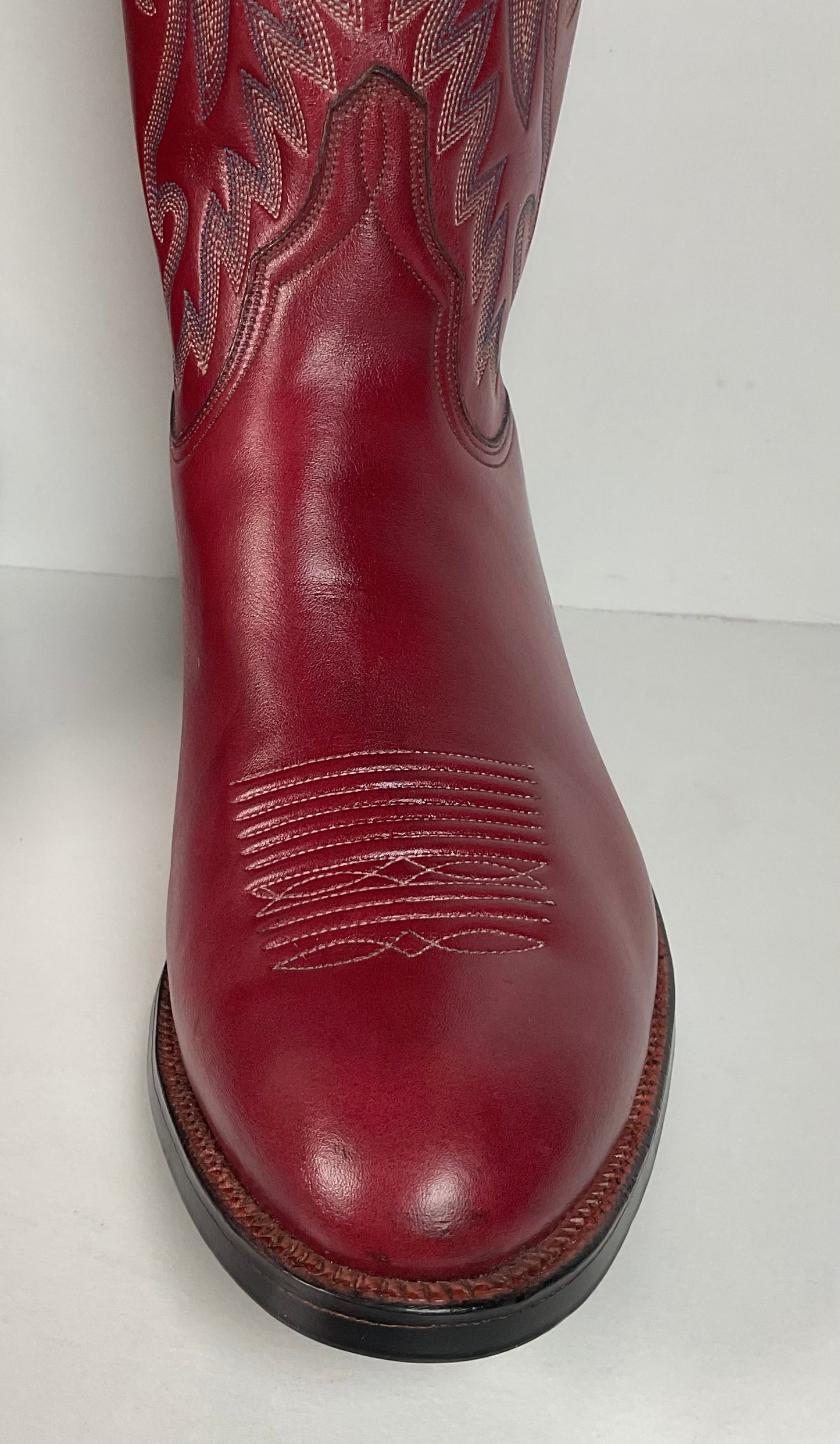 Vintage Lucchese San Antonio Cowboy Boots | Burgundy | Men’s 9 D