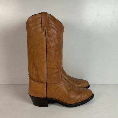 Vintage J. Chisholm Western Work Boots | USA Made | Pecan Taurus | Men’s 10 D