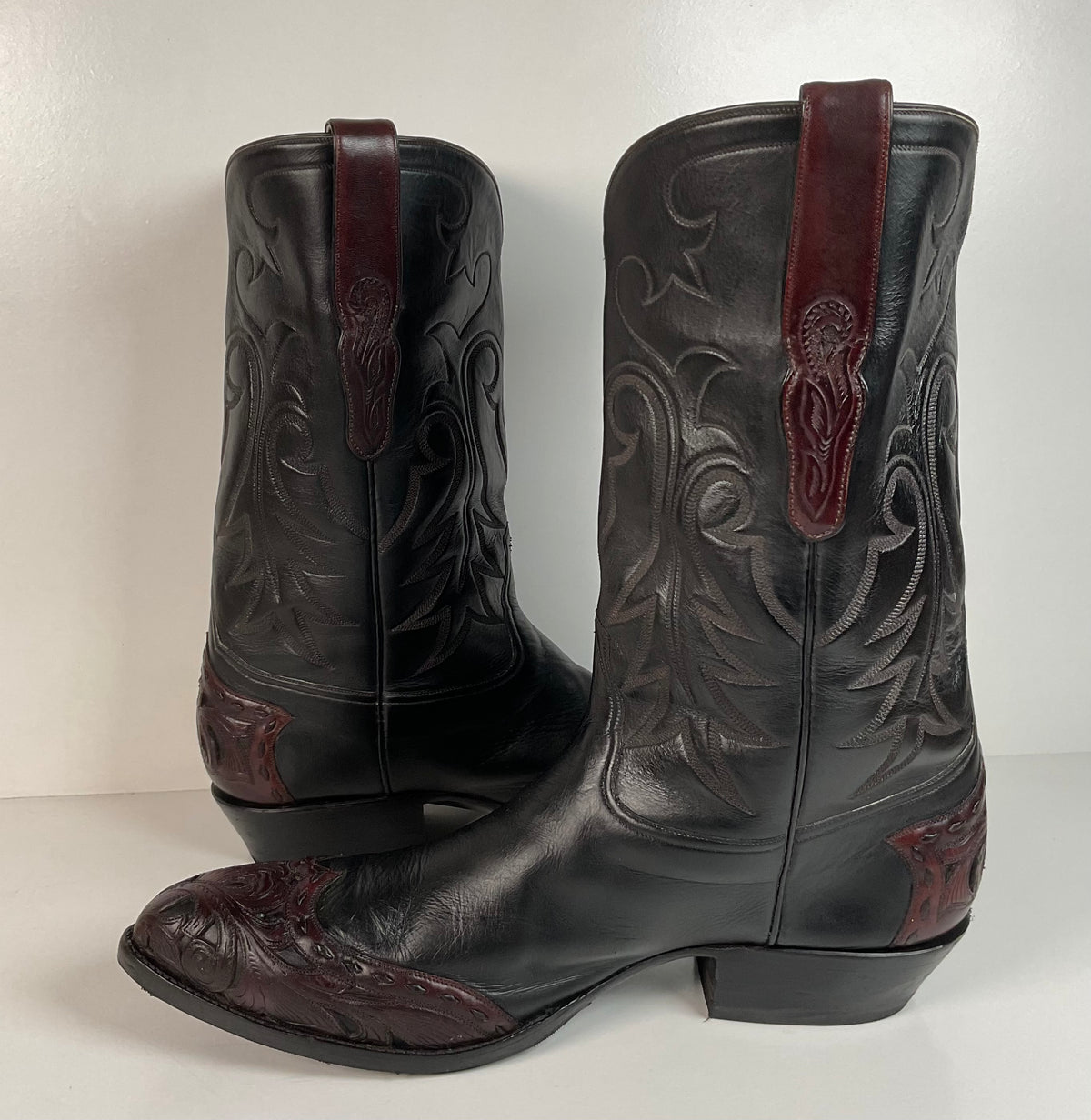 Tres Outlaws Custom Cowboy Boots | Tooled Wingtip Triad | Men’s 16 E