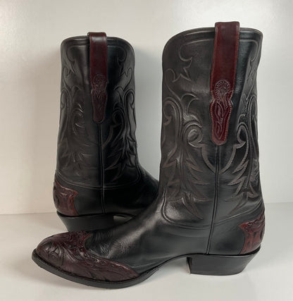 Tres Outlaws Custom Cowboy Boots | Tooled Wingtip Triad | Men’s 16 E