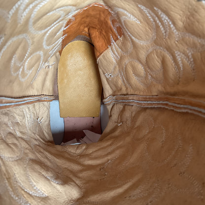 Vintage Nocona Pig Skin Cowboy Boots | Boar | Butterscotch | USA Made | 10.5 EE