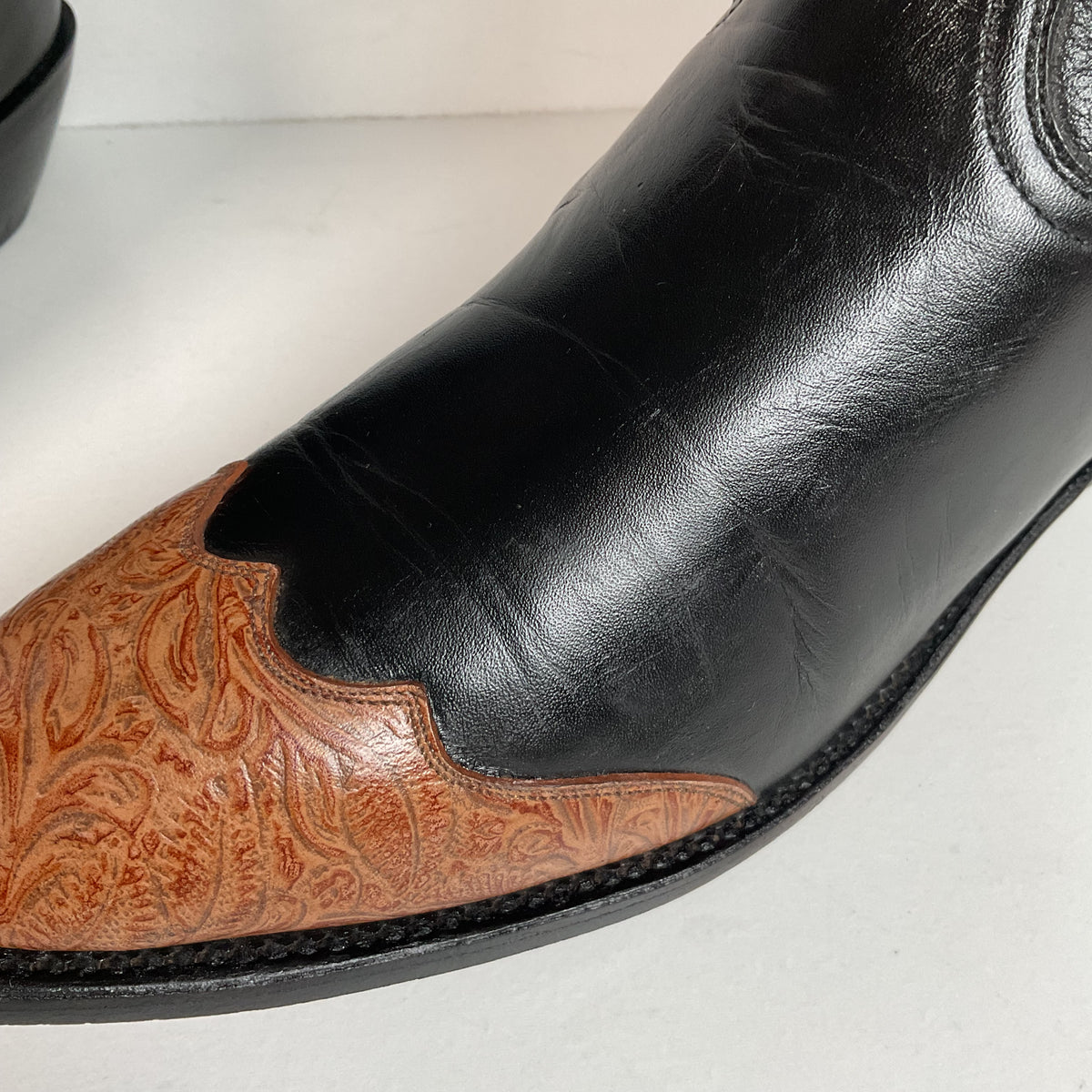 Vintage Ben Miller Cowgirl Boots | Tooled Inlays | Bucking Bronco | Women’s 10 B