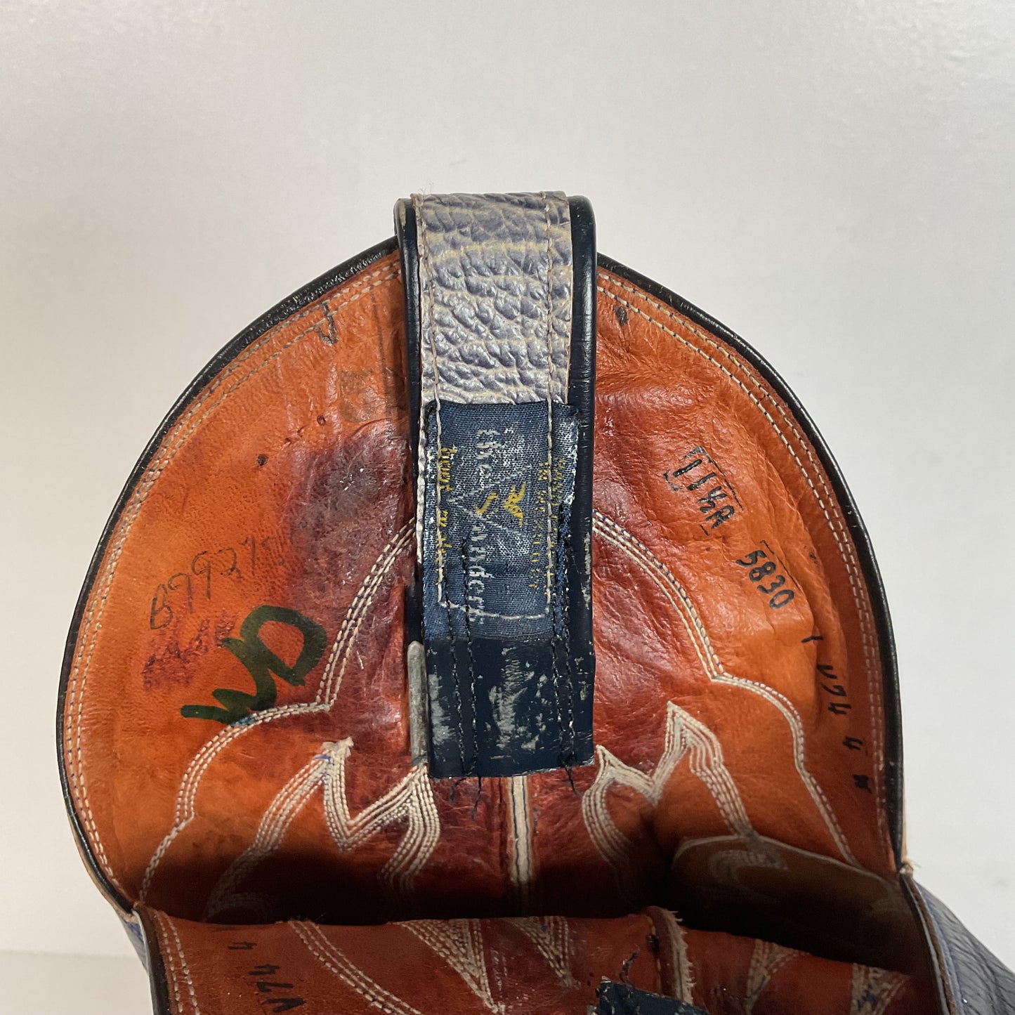 Vintage Sanders Cowboy Boots | Exotic Shark Skin | Extra Narrow | Men’s 11.5 A