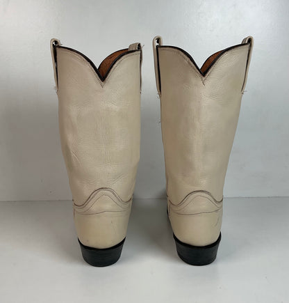 Vintage 1960s Cowtown Lizard Wingtip Cowboy Boots Men’s 8.5 A | Women’s 10