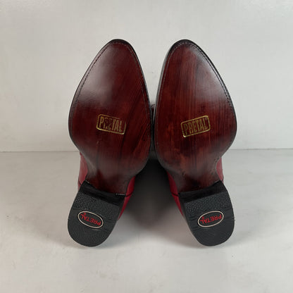 Lava Red Teju Lizard Cowboy Boots Men’s 6 Extra Wide | Women’s 7