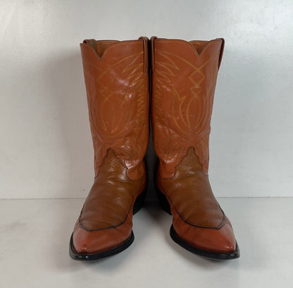 Vintage Justin Algonquin Toe Cowboy Boots | Old Fort Worth Label | Men’s 10.5 D
