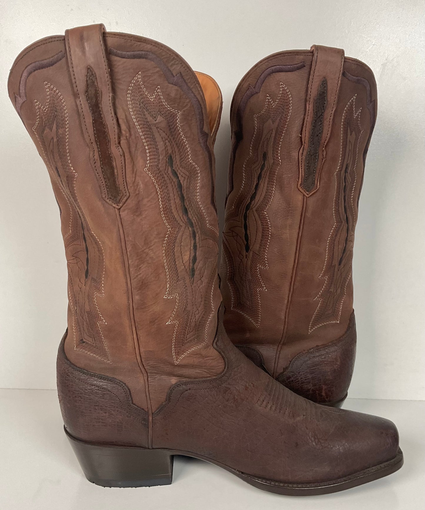 El Dorado Hippopotamus Cowboy Boots 9.5 D Handmade