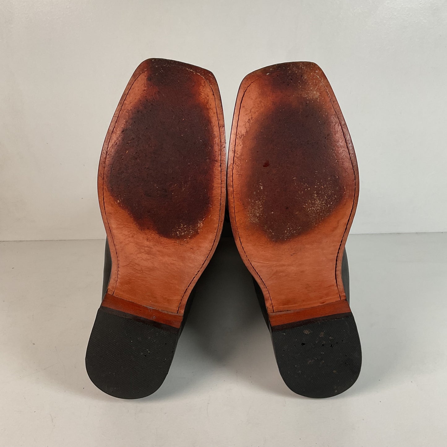 Custom Black Oiled Lace Up Boots Men’s 8 Narrow | Women’s 9 Victorian