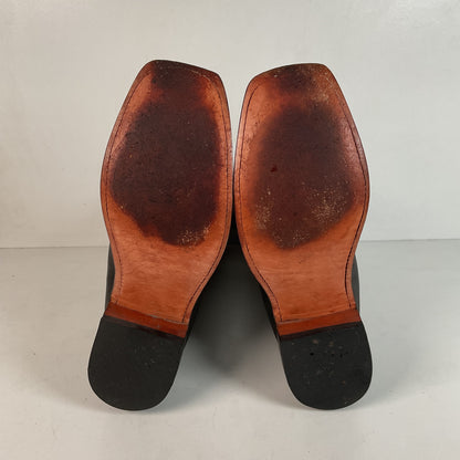 Custom Black Oiled Lace Up Boots Men’s 8 Narrow | Women’s 9 Victorian