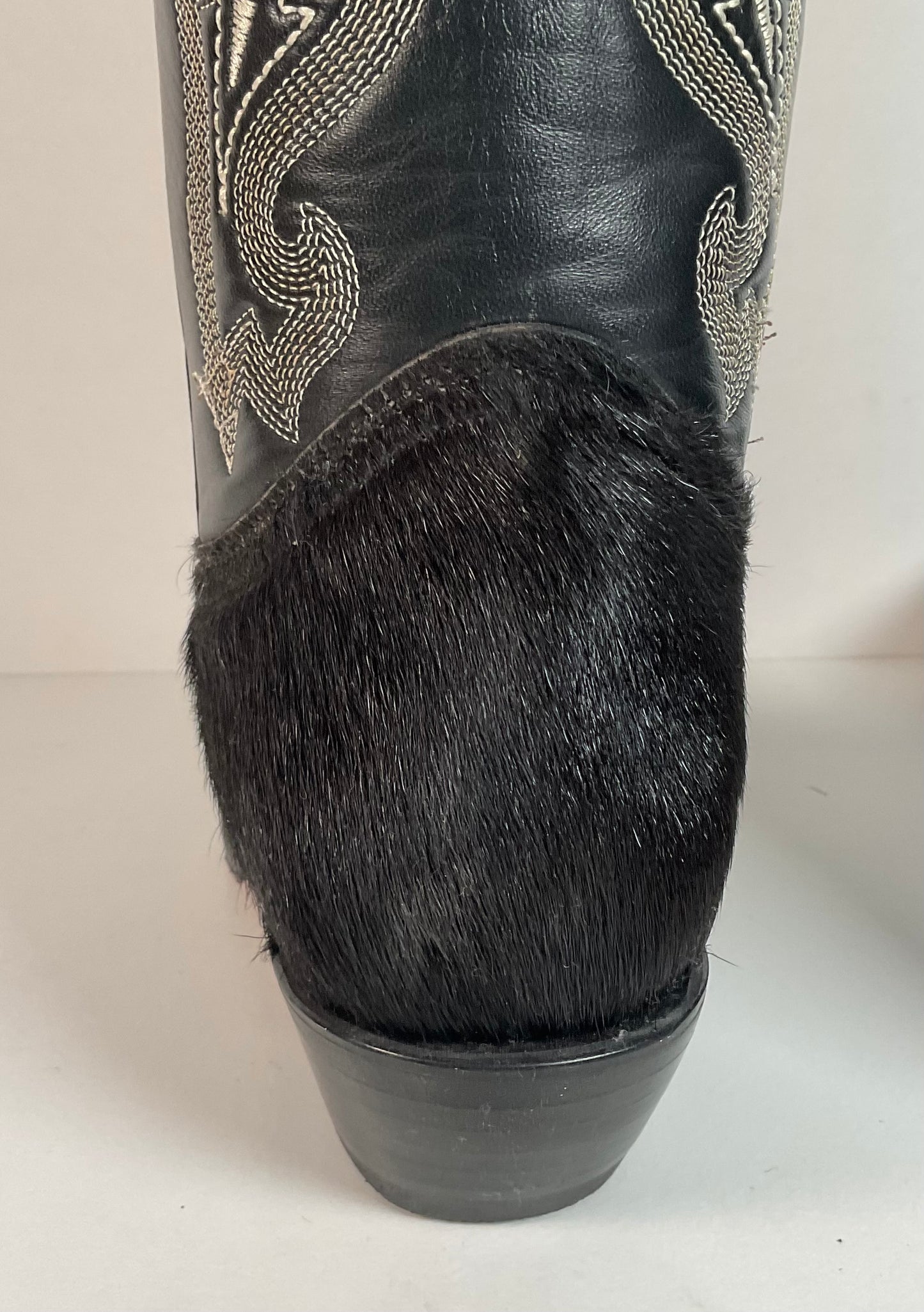 Pony Hair on Cowhide Cowgirl Boots | Black | Women’s 7.5