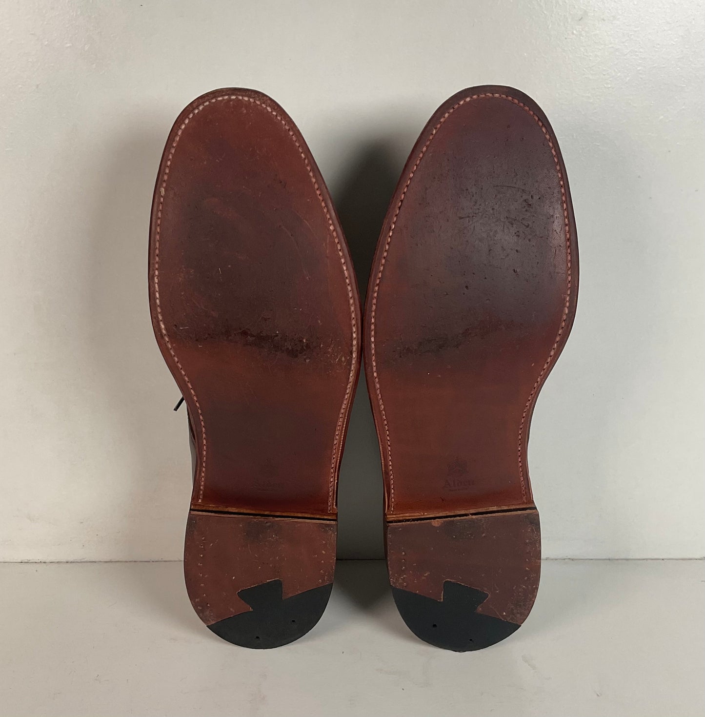 Alden for J. Crew Derby Blucher Shoes 12 D Cigar Brown