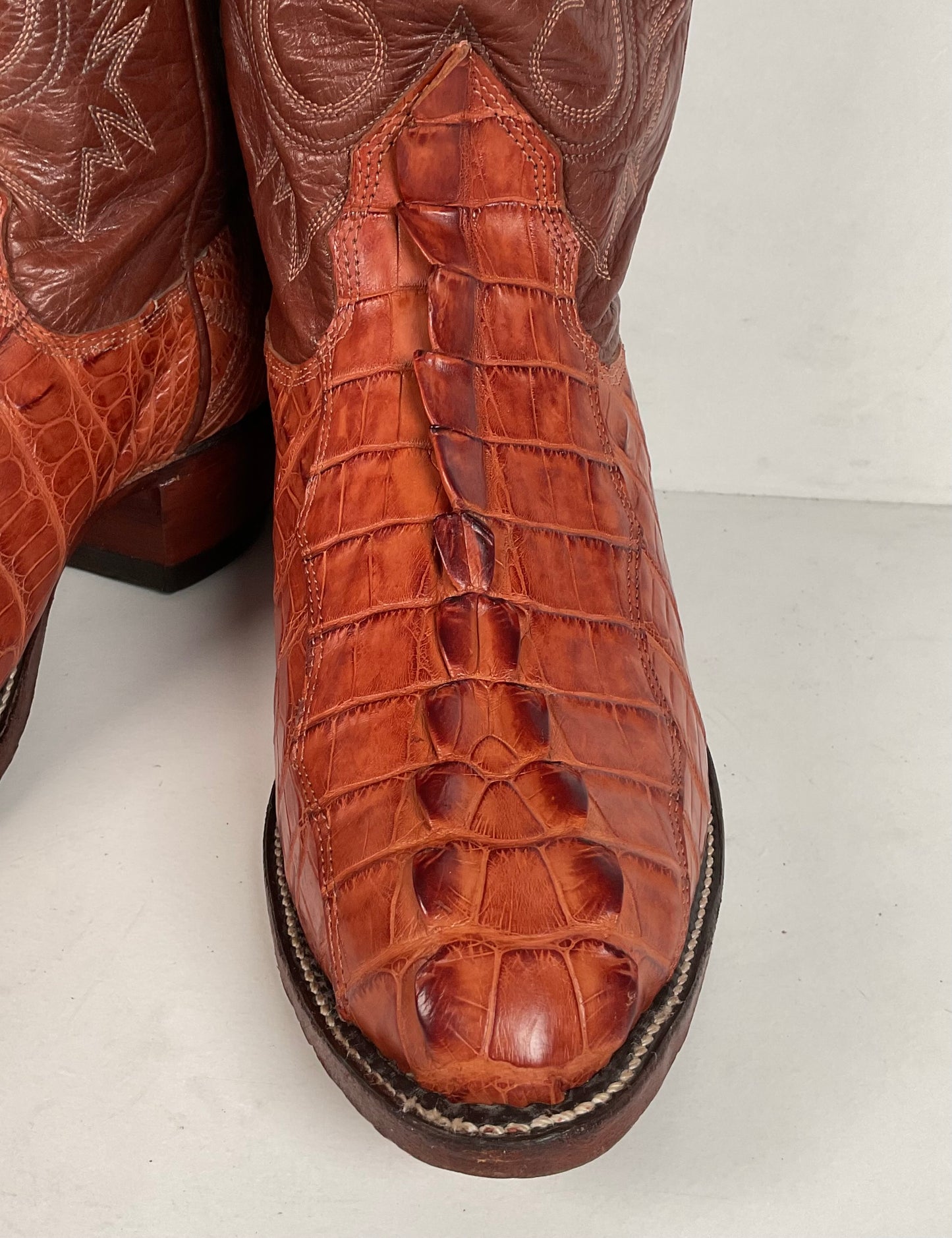 Alberta Boot Company | Alligator Cowboy Boots | Tail Cut | Men’s 9 EE