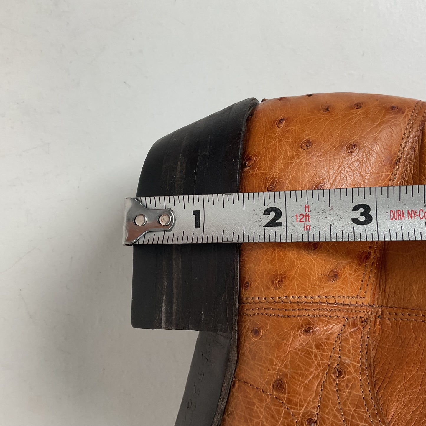 Custom Tall Ostrich Quill Riding Boots 7.5-8 Exotic Cowgirl