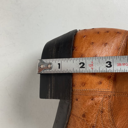 Custom Tall Ostrich Quill Riding Boots 7.5-8 Exotic Cowgirl