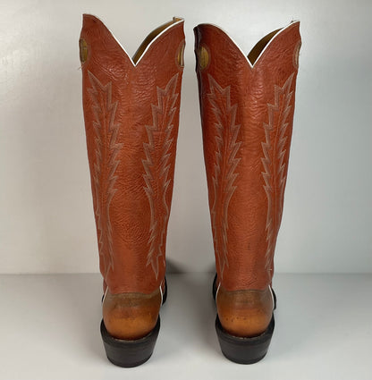 Custom Buckaroo Cowboy Boots | Rough Stock Heel | Tall Top | Men’s 11