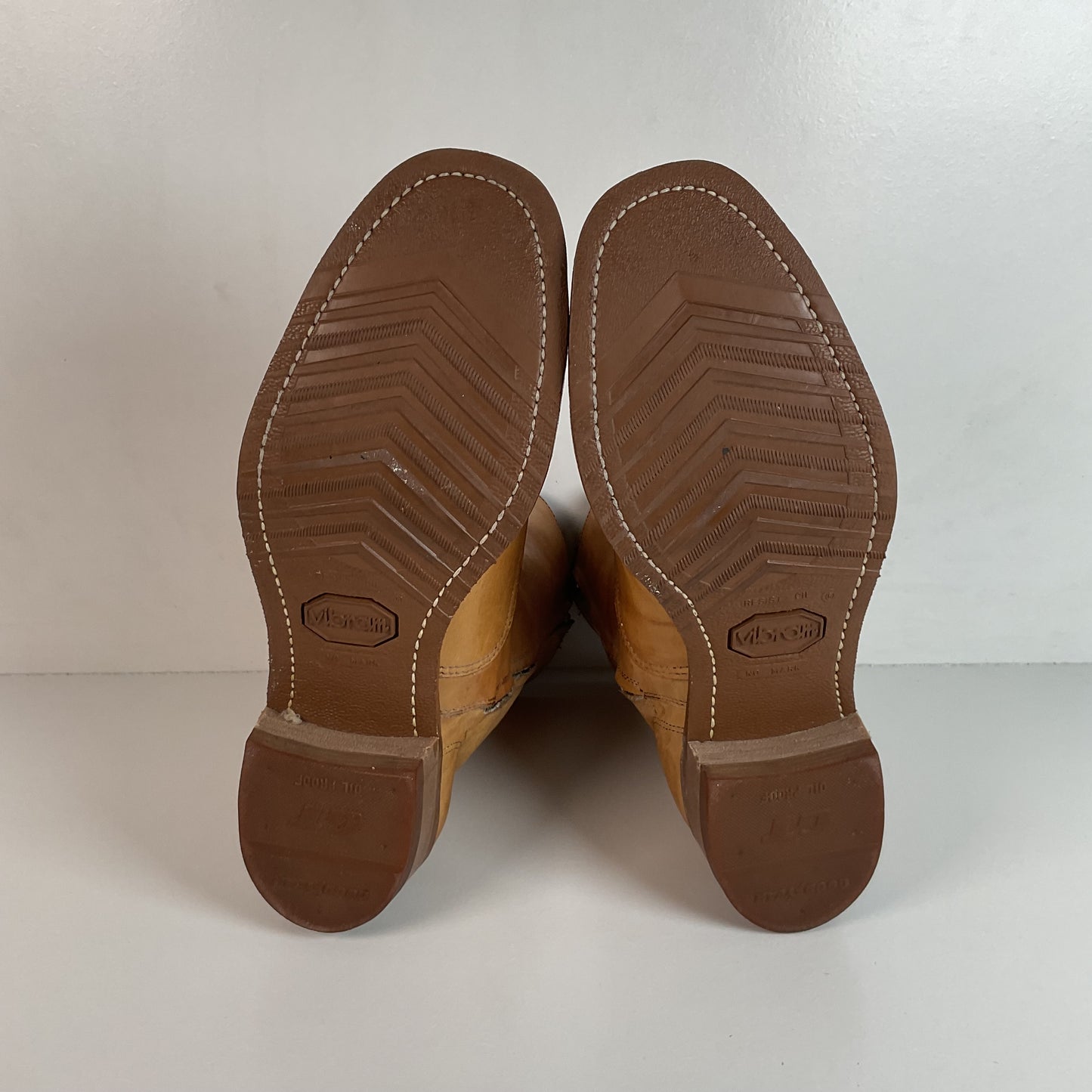 Vintage 1970s Iron Age Safety Toe Ankle Boots 9.5 EEE USA Made Campus Chunky