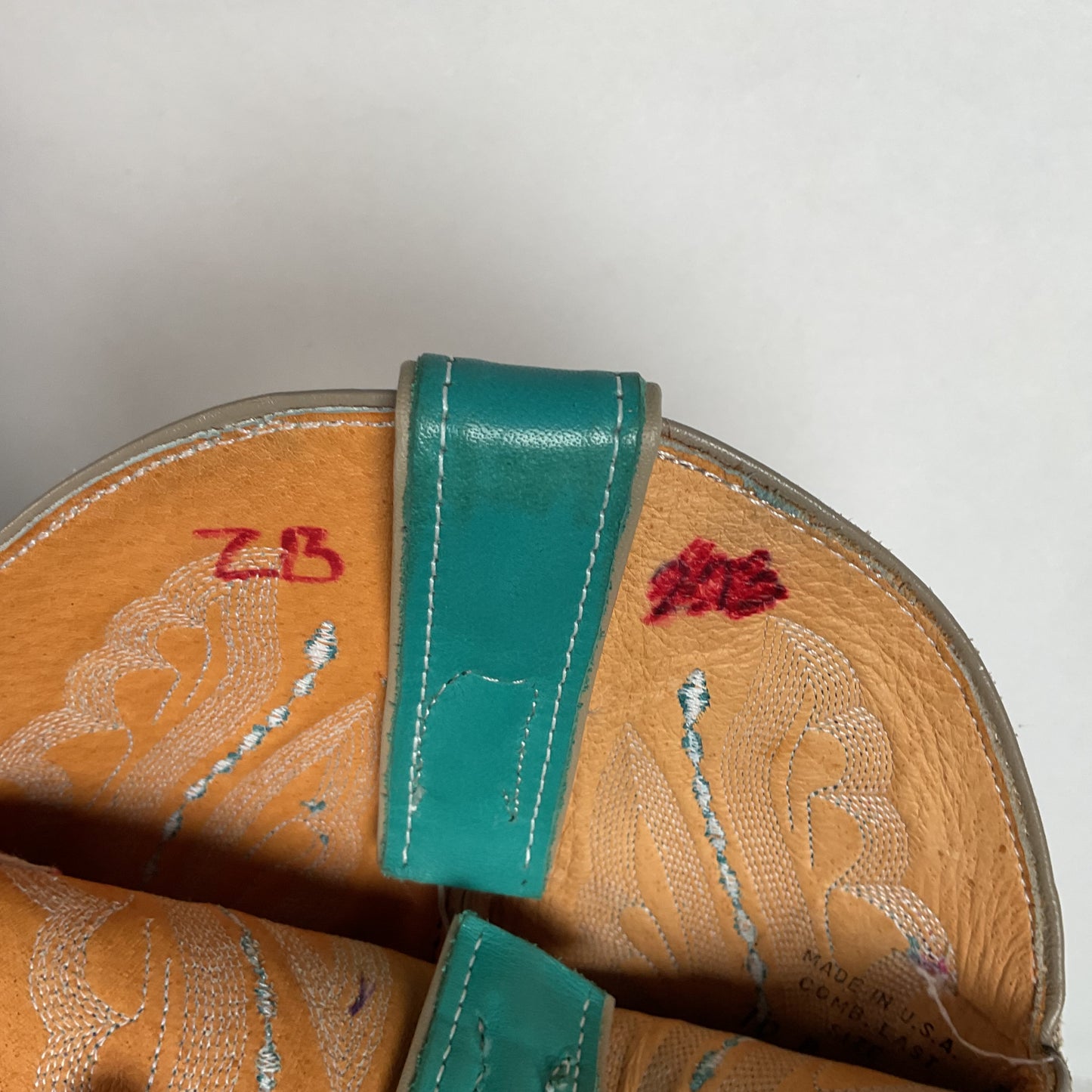 Justin Tekno Crepe Cowgirl Boots | USA Made | Turquoise | Women’s 10 B
