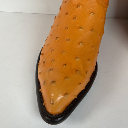 Los Altos Full Quill Ostrich Cowboy Boots | Buttercup | Exotic | Men’s 9.5 EE