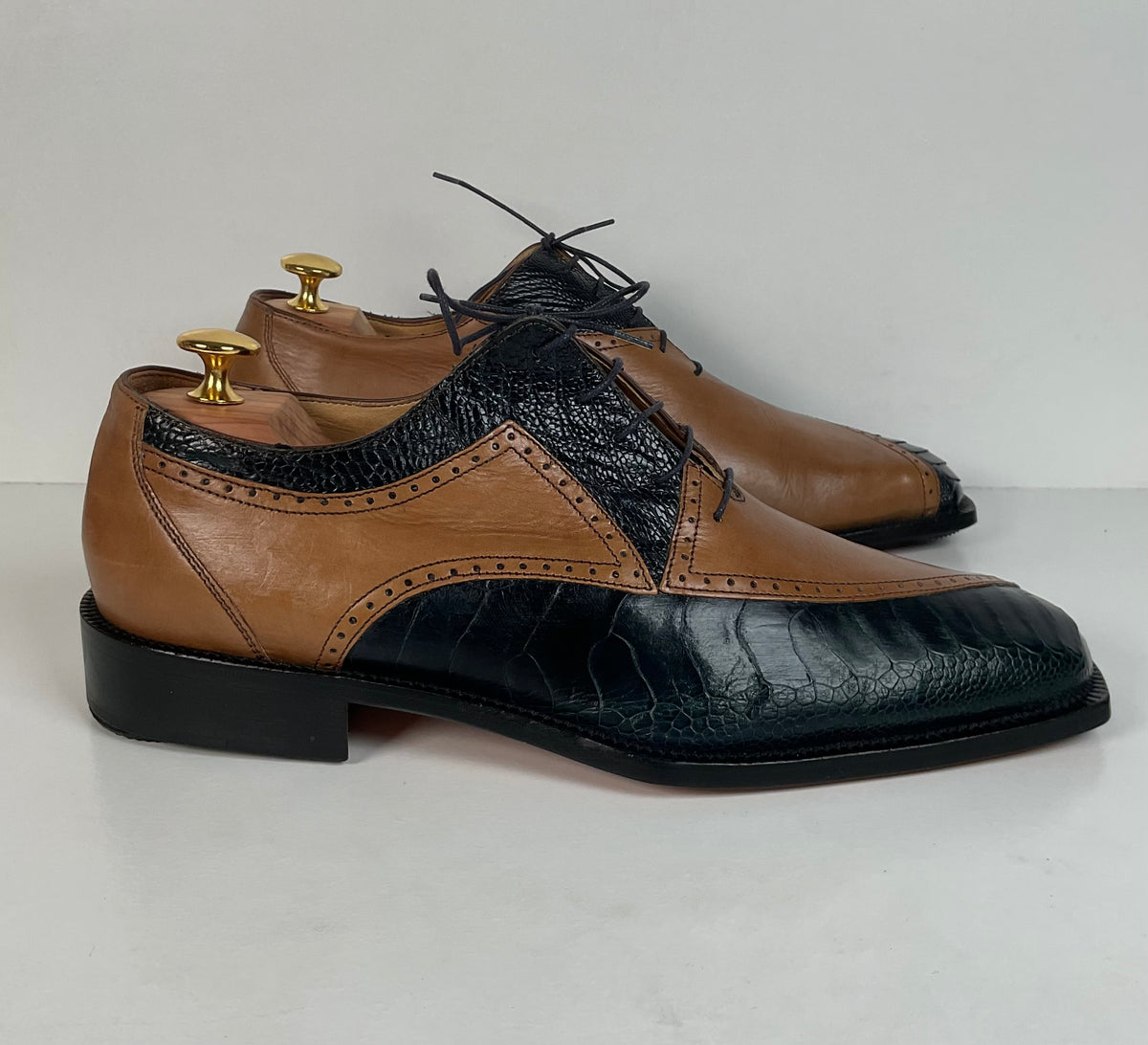 Belvedere Ostrich Leg Oxford Shoes | Split Toe | Exotic | Men’s 10 M