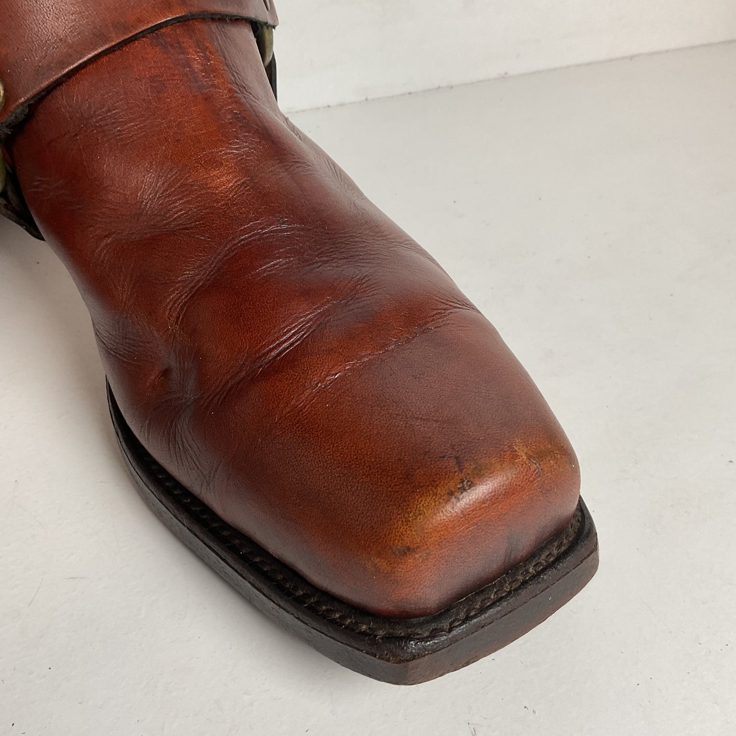 Vintage Frye Black Label Harness Boots 10.5 D USA Made