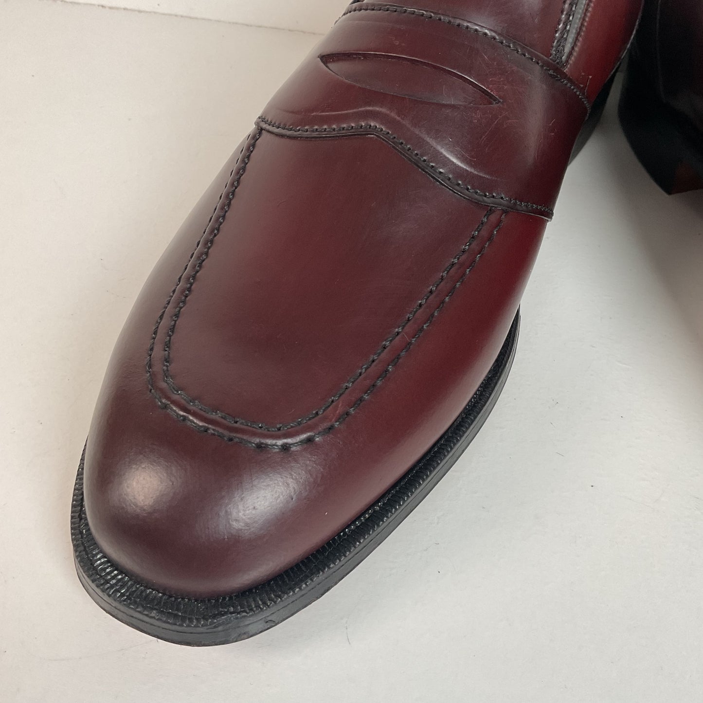 Vintage Hanover LB Shepard Penny Loafers 10 D Genuine Shell Cordovan USA Made