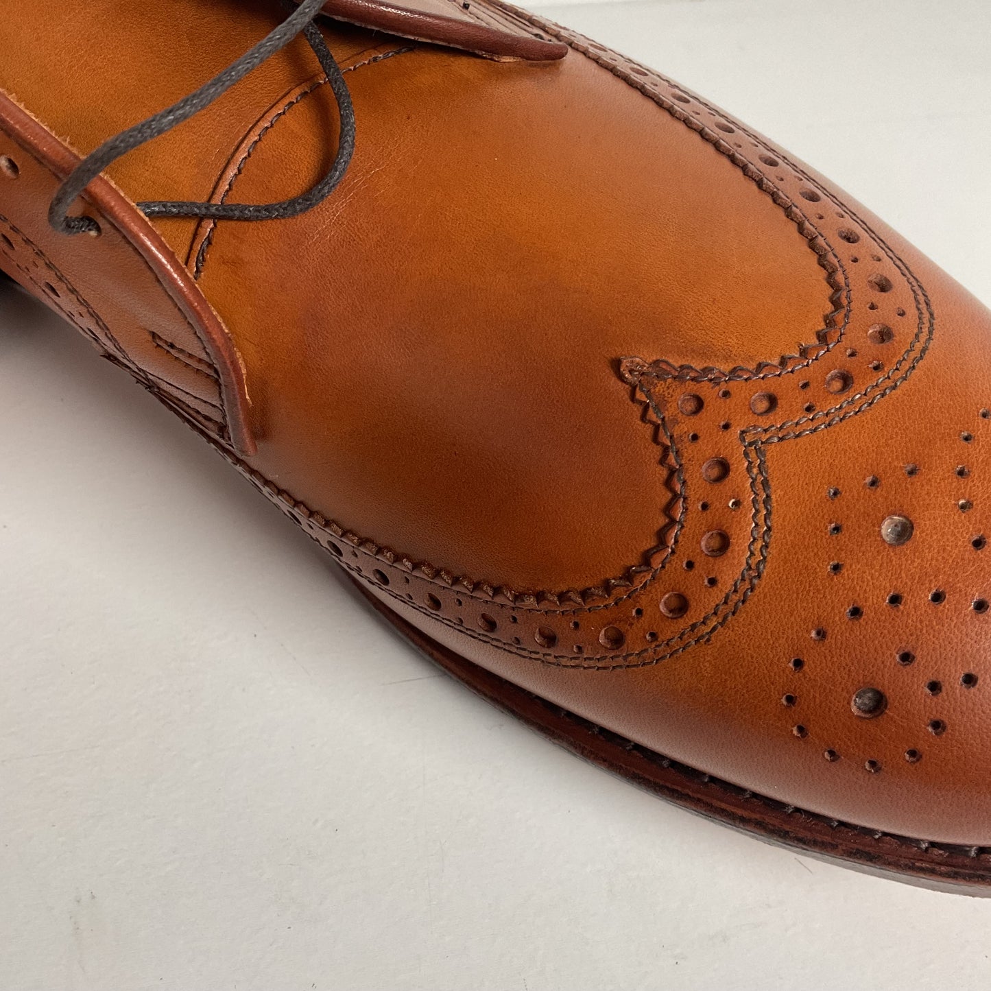 Ralph Lauren Sanderson Burnished Wingtip Shoes | USA Made | 11.5 D
