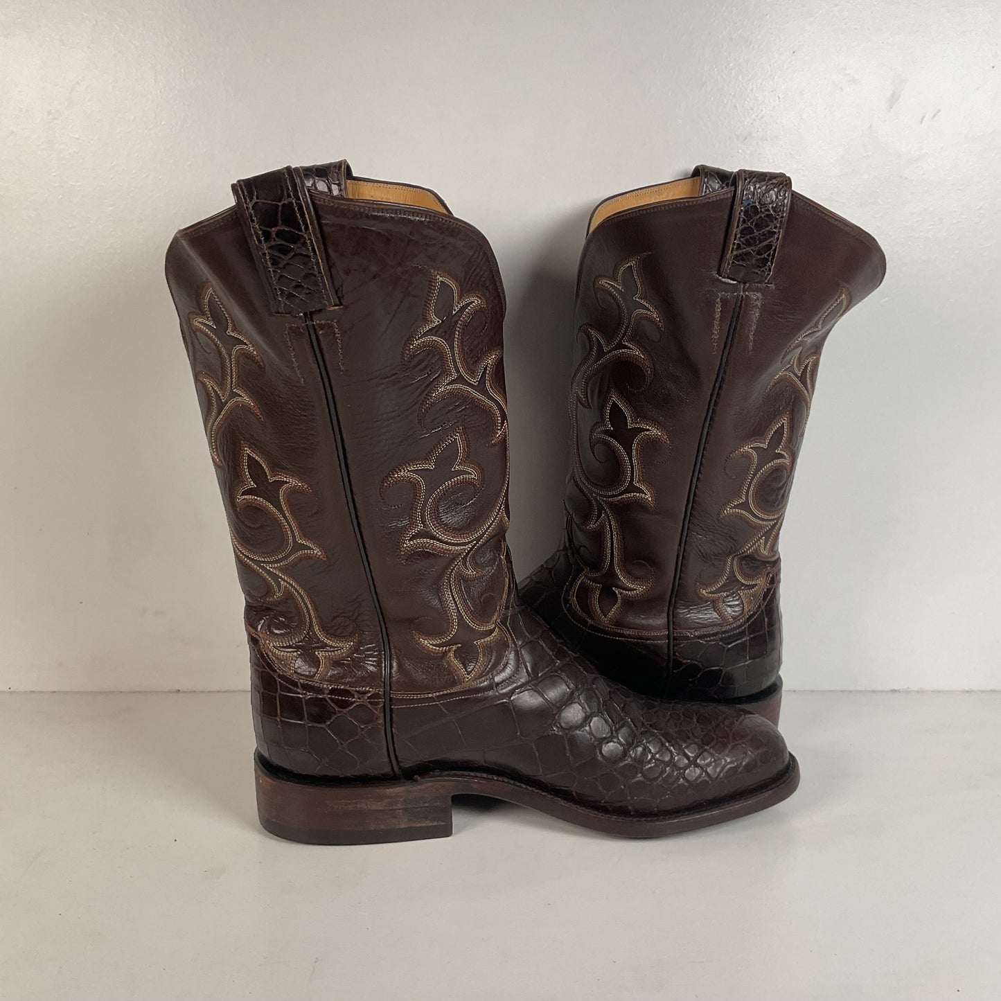 Caboots Nile Crocodile Roper Boots 9.5 E Champion Attitude Custom