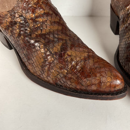 Vintage Dan Post Anaconda Cowgirl Boots | Metallic | USA Made | Women’s 7.5 M