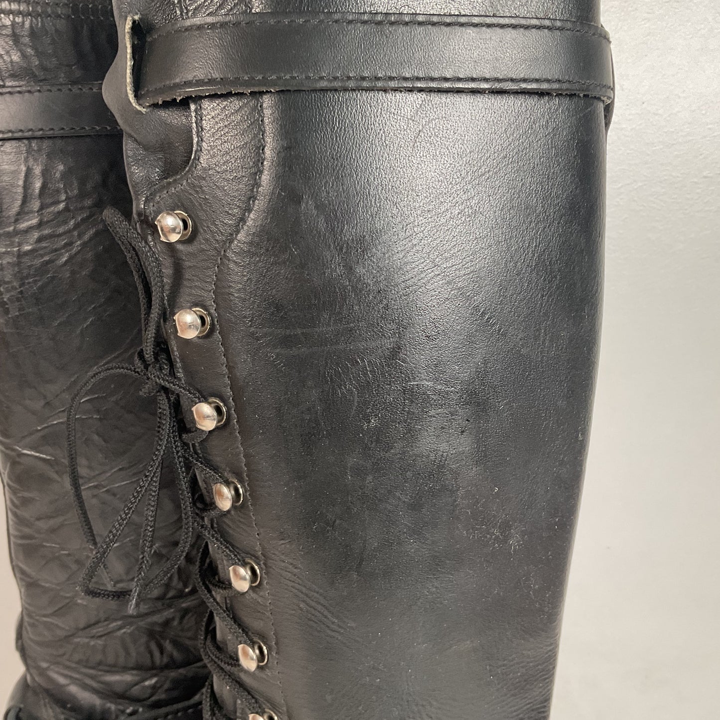 Vintage Harley Davidson Tall Lace Up Boots | USA Made | Men’s 8 | Women’s 9