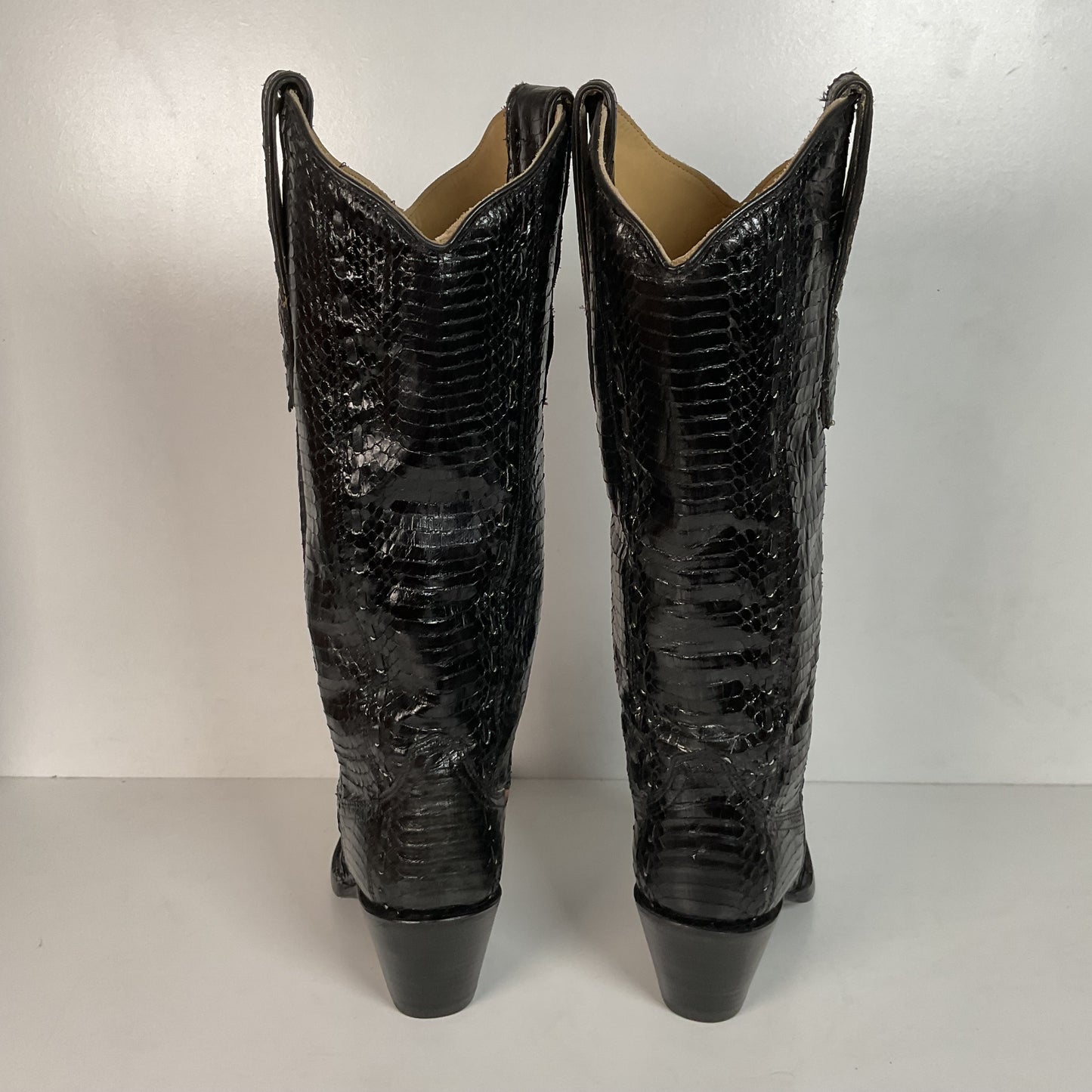 Corral Full Cobra Snakeskin Cowgirl Boots 7.5 M Exotic Mule Ear Snip Toe