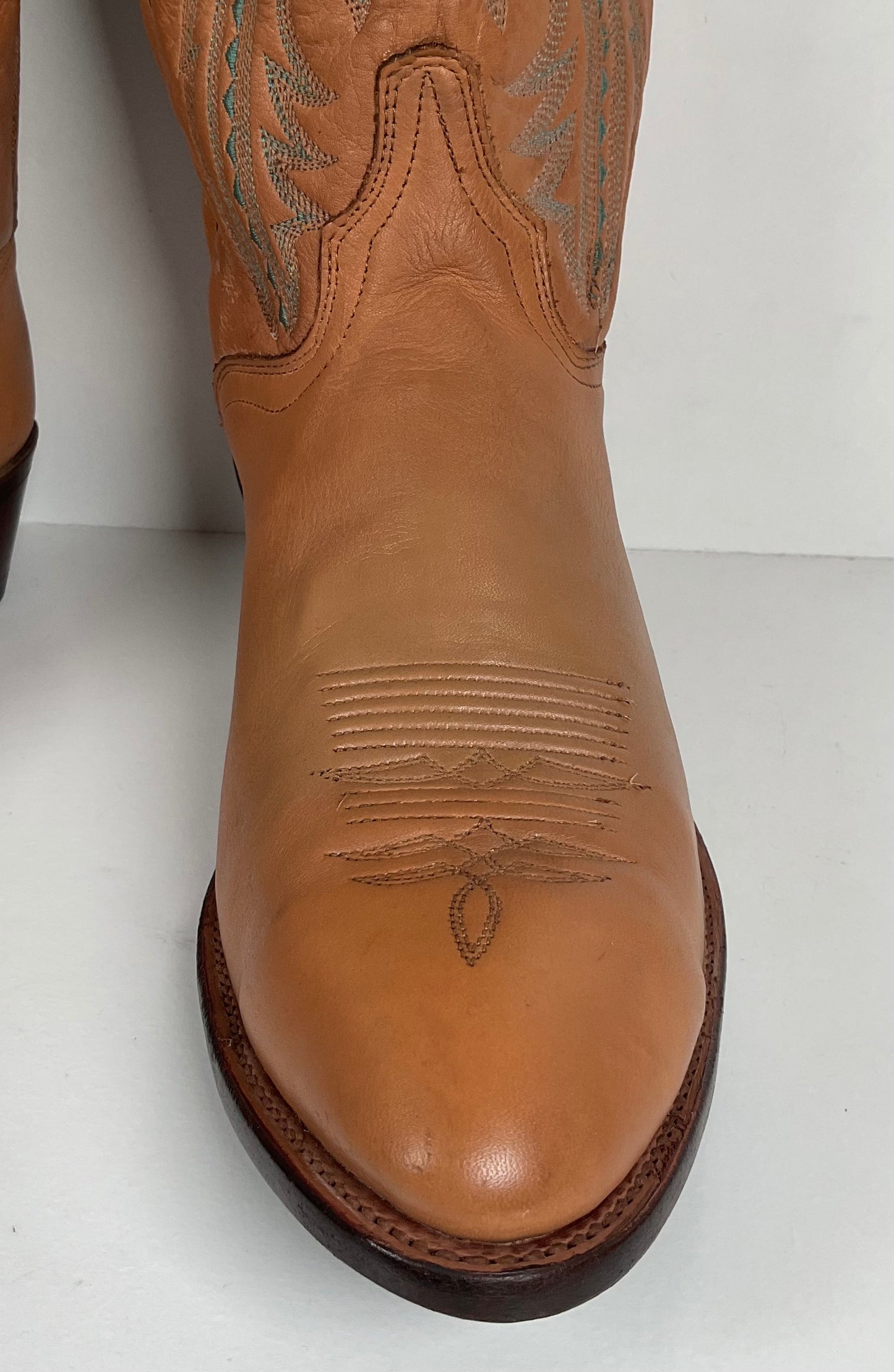 Vintage J. Chisholm Buckskin Cowboy Boots | USA Made | Men’s 13 D
