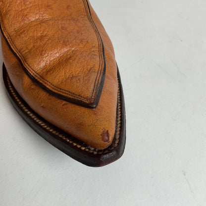 Vintage 1960s Nocona “The Astro” Cowboy Boots 9 D Full Ostrich Calf Exotic