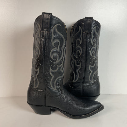 Vintage Nocona Bullhide Cowboy Boots | USA Made | Black | Men’s 8.5 D