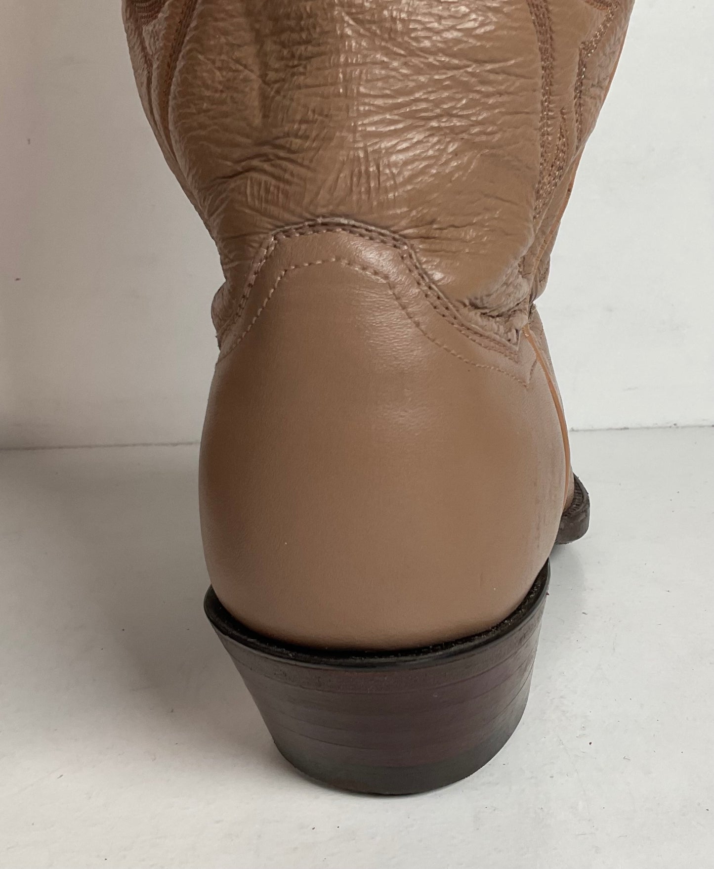 Vintage Panhandle Slim Beige Cowgirl Boots 6.5 B Handcrafted