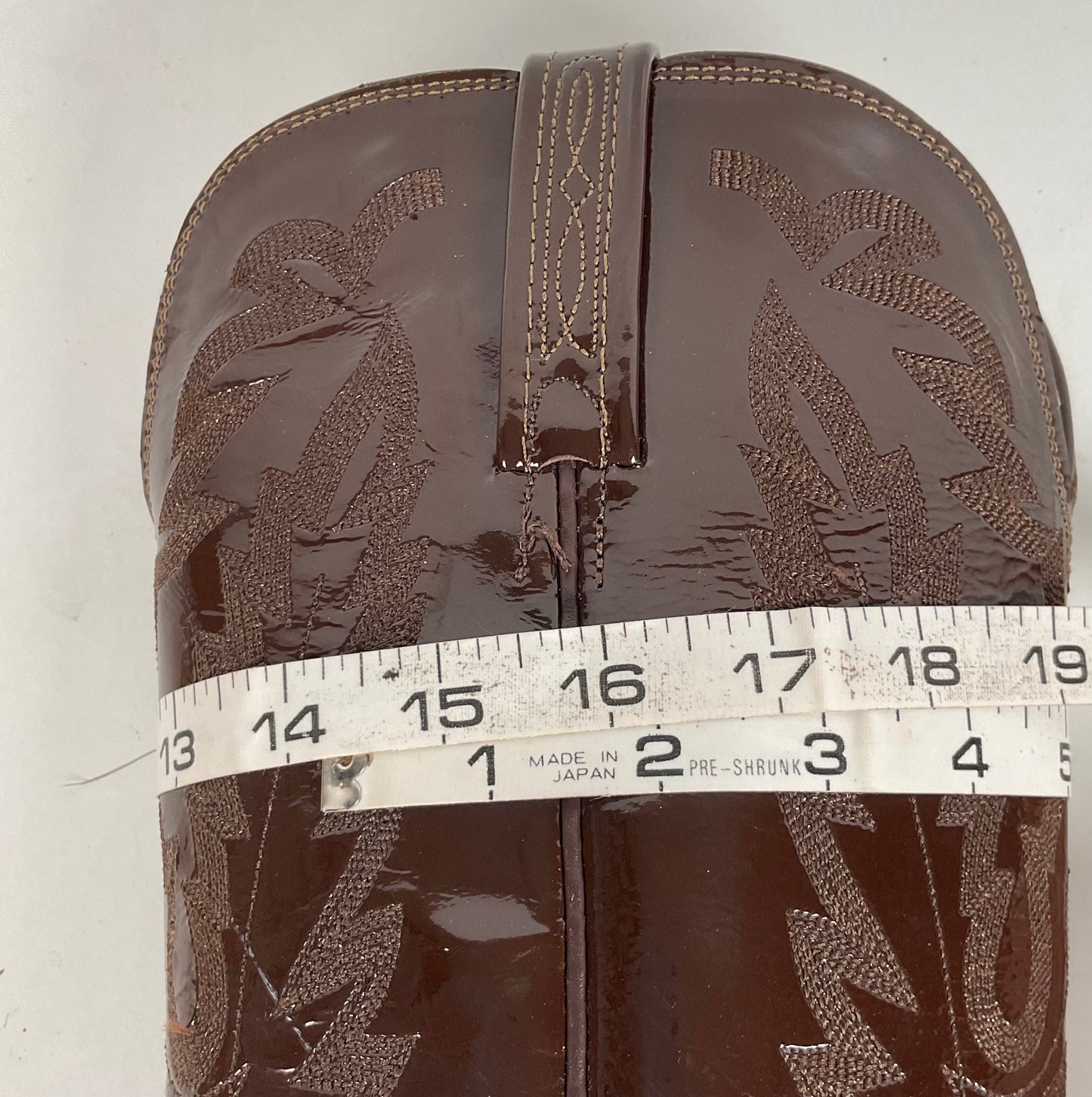 Lucchese Patent Leather Cowgirl Boots | Brown | Women’s 10