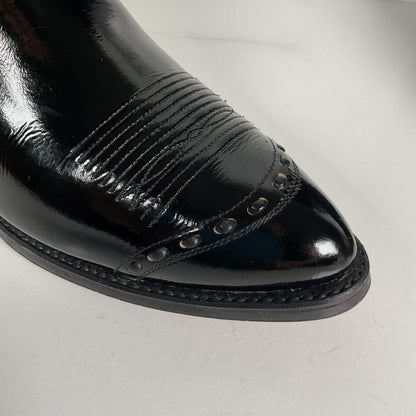Dan Post Patent Leather Cowboy Boots | Buck Lace | Men’s 9 D