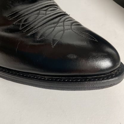 Vintage Nocona Cowboy Boots | Glossy Black Veal | USA Made | Men’s 9.5 EE